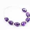 Natural Purple Amethyst Faceted Puff Oval Cut Beads StrandQuantity 7 Beads & Sizes from 10mm to 13mm approx. Pronounced AM-eth-ist, this lovely stone comes in two color variations of Purple and Pink. This gemstones belongs to quartz family. All strands are hand picked. 
